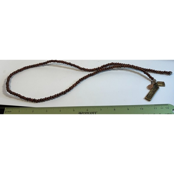 Necklace Buddha Amulet Wood Beads Retired Stella and Dot Design - Picture 9 of 9